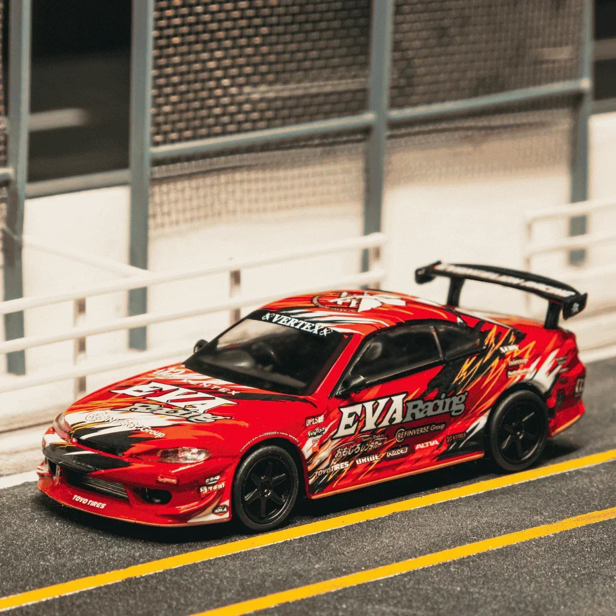 Premium scale diecast model car – *PRE-ORDER* Nissan EVA RT Production Model-02 S15, 1:64 Scale Collectible