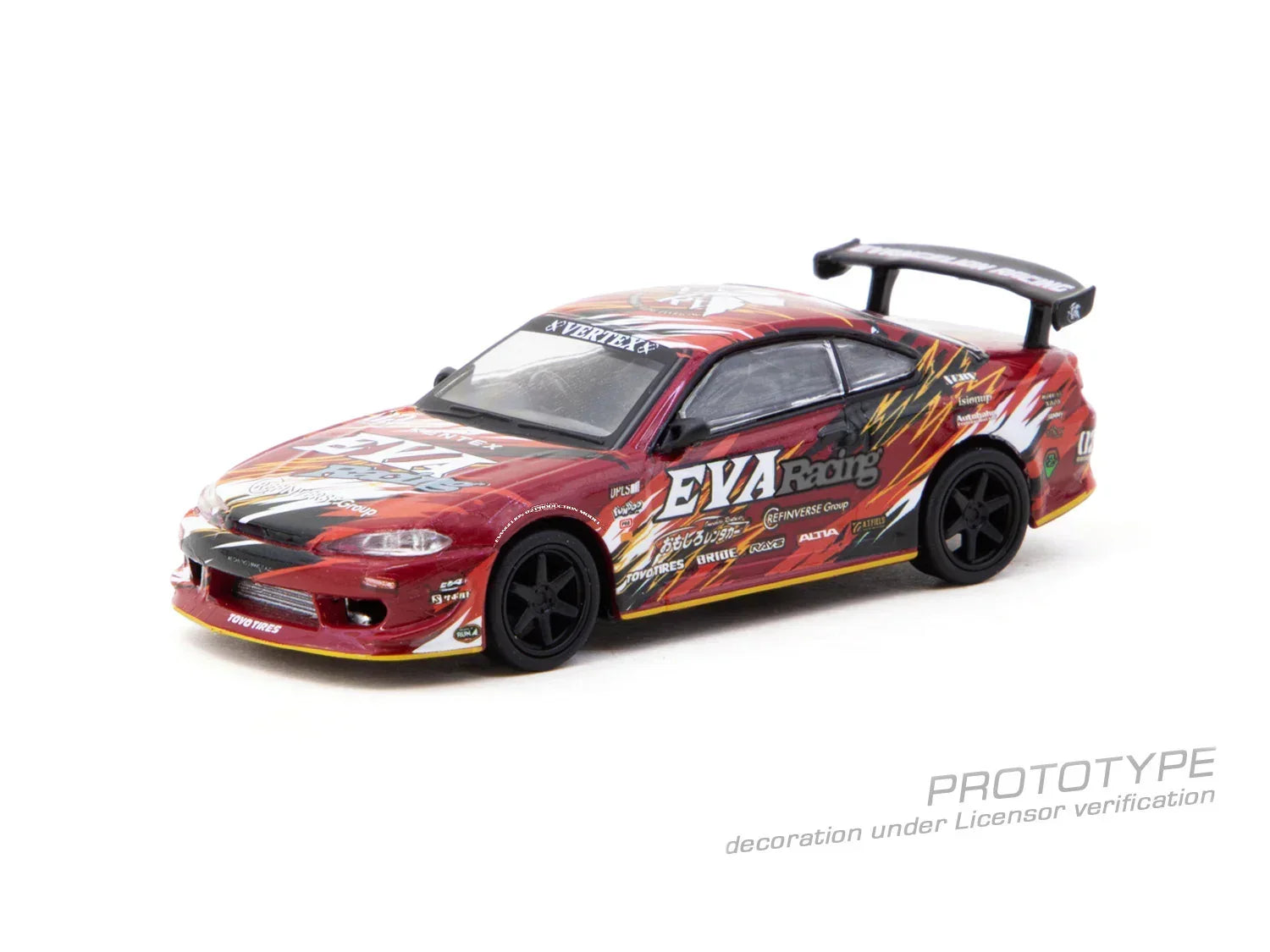 Premium scale diecast model car – *PRE-ORDER* Nissan EVA RT Production Model-02 S15, 1:64 Scale (Blister Pack) Collectible