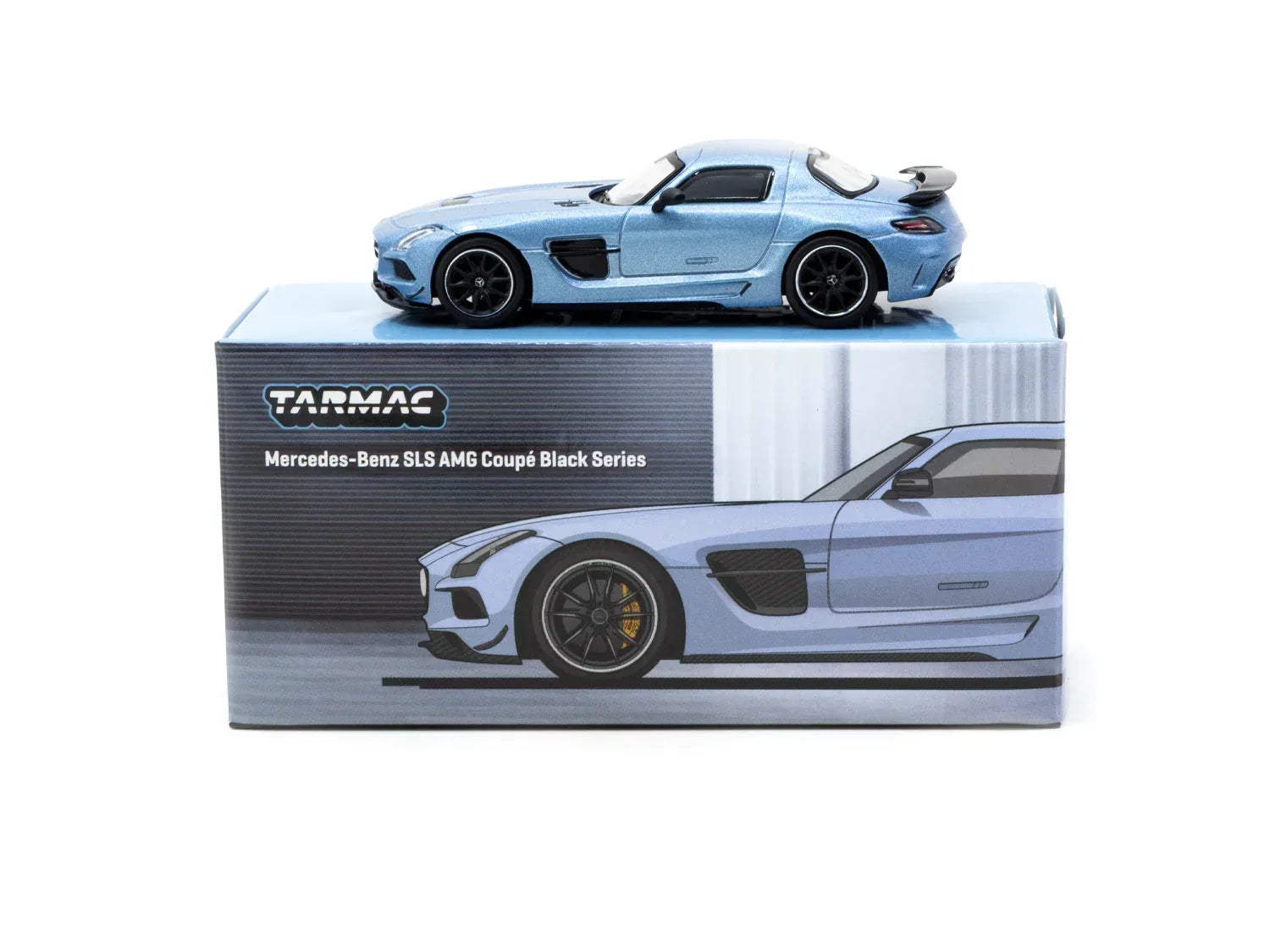 Premium scale diecast model car – Mercedes-Benz SLS AMG Coupé - Global64, 1:64 Scale (Blue) Collectible