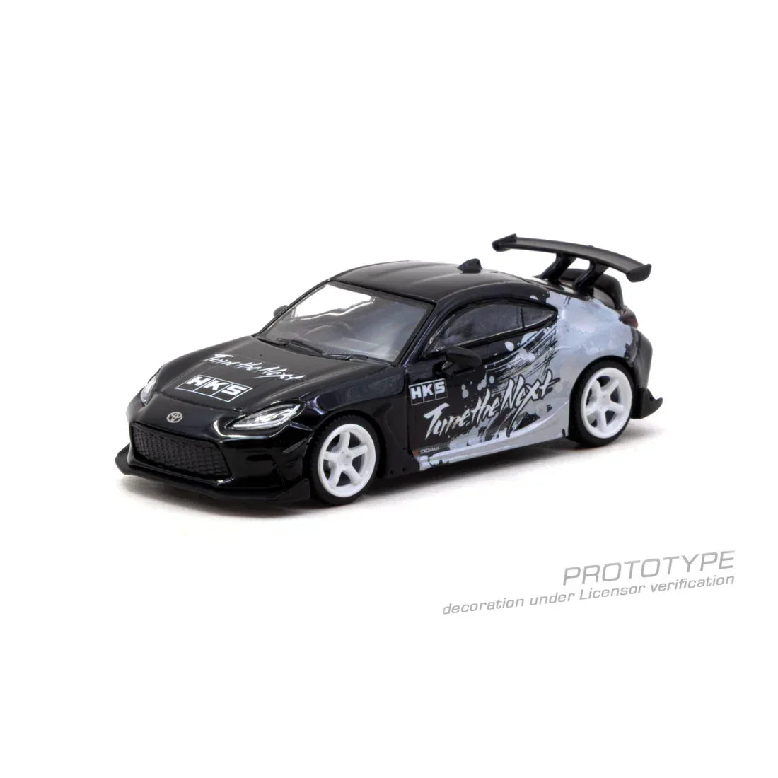 Premium scale diecast model car – *PRE-ORDER* HKS Toyota GR86 Chance of Chase Car, 1:64 Scale (Black) Collectible