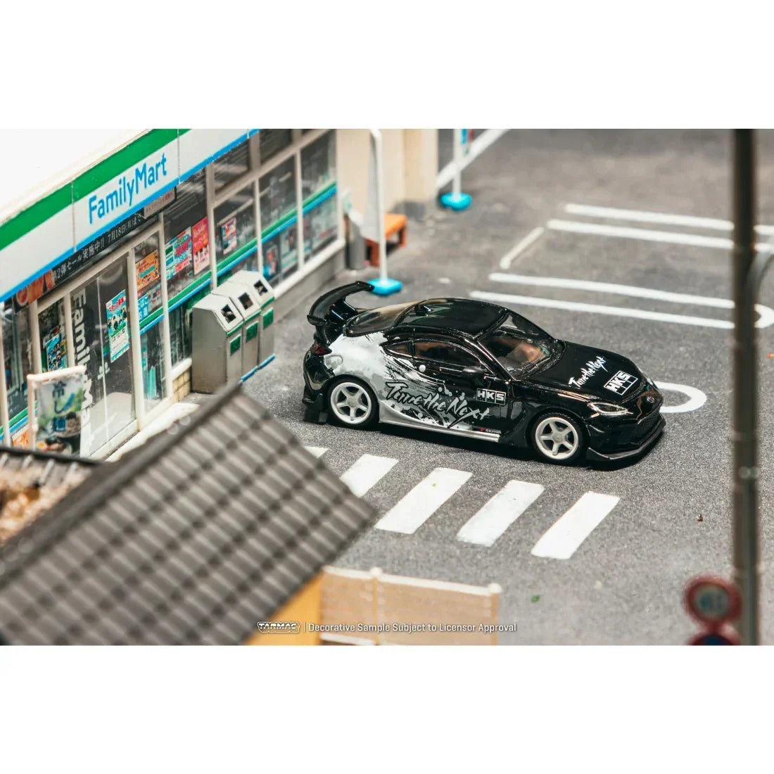 Premium scale diecast model car – *PRE-ORDER* HKS Toyota GR86 Chance of Chase Car, 1:64 Scale (Black) Collectible