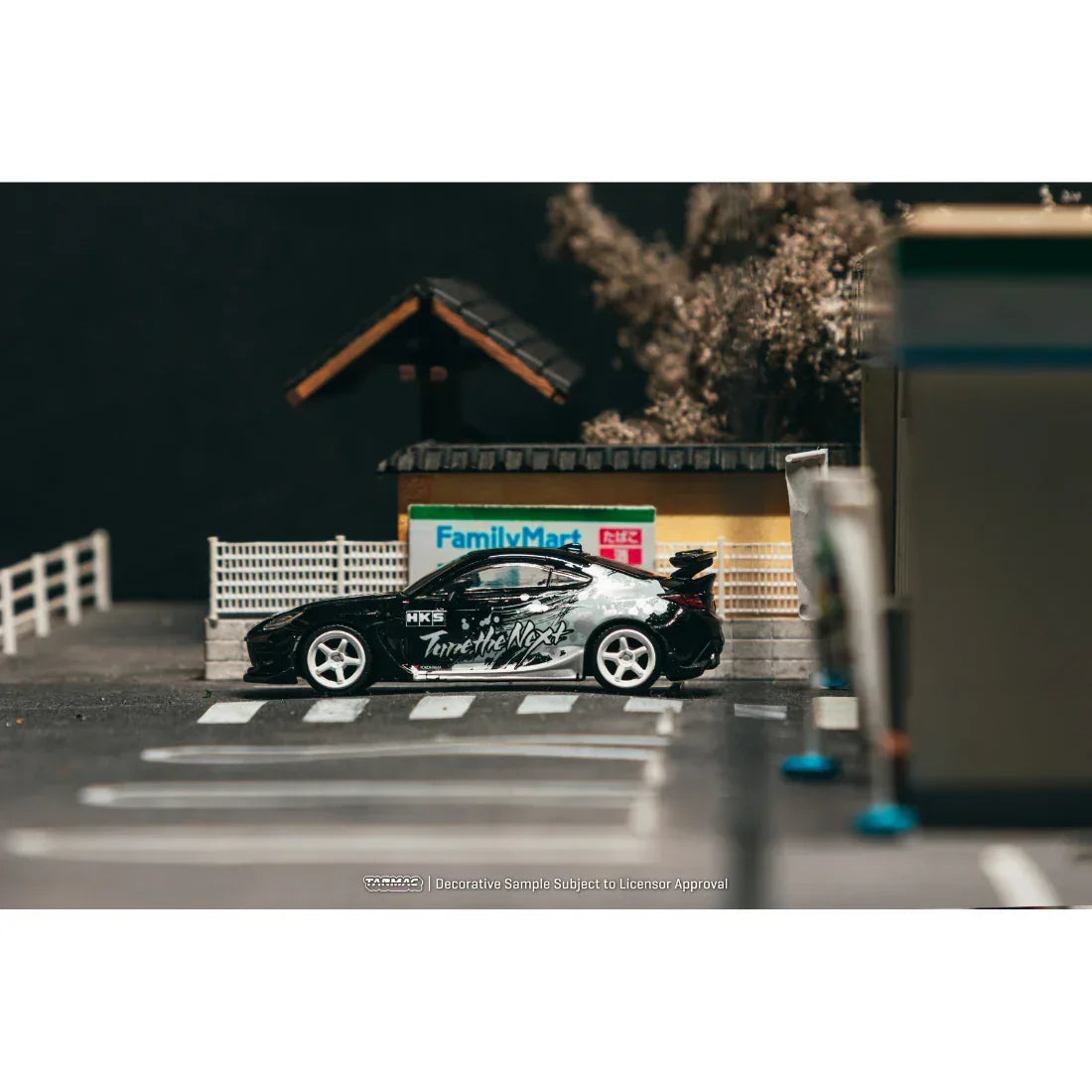 Premium scale diecast model car – *PRE-ORDER* HKS Toyota GR86 Chance of Chase Car, 1:64 Scale (Black) Collectible