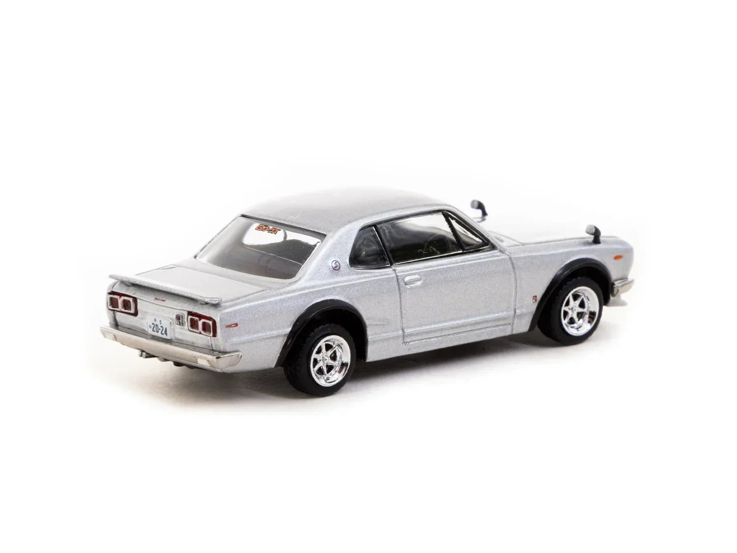 Premium scale diecast model car – Nissan Skyline 2000 GT-R (KPGC10) - Global64, 1:64 Scale (Silver) Collectible