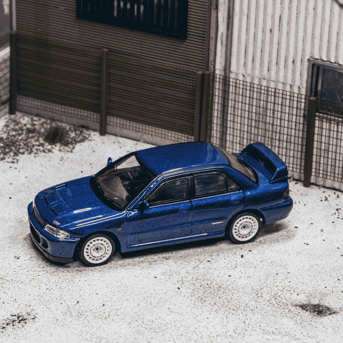 *PRE-ORDER* Mitsubishi Lancer GSR Evolution II Chance of Chase Car, 1:64 Scale (Blue)