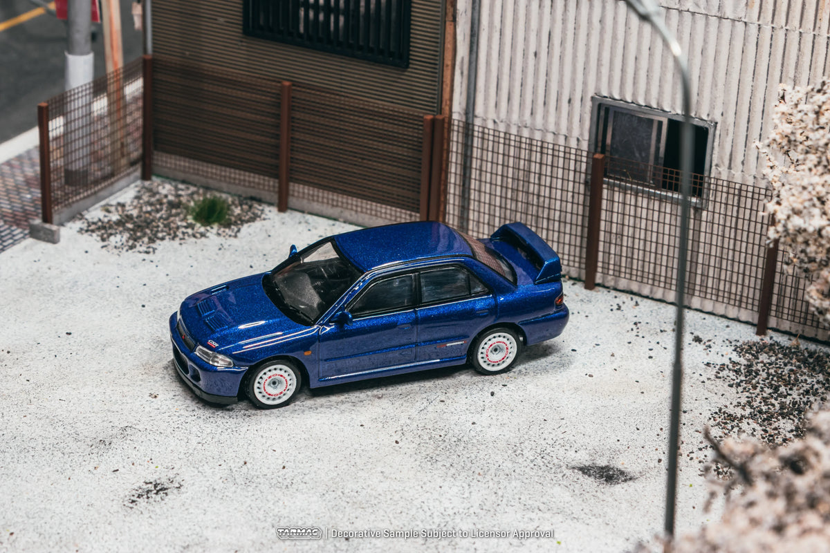 Premium scale diecast model car – *PRE-ORDER* Mitsubishi Lancer GSR Evolution II Chance of Chase Car, 1:64 Scale (Blue) Blister Pack Collectible