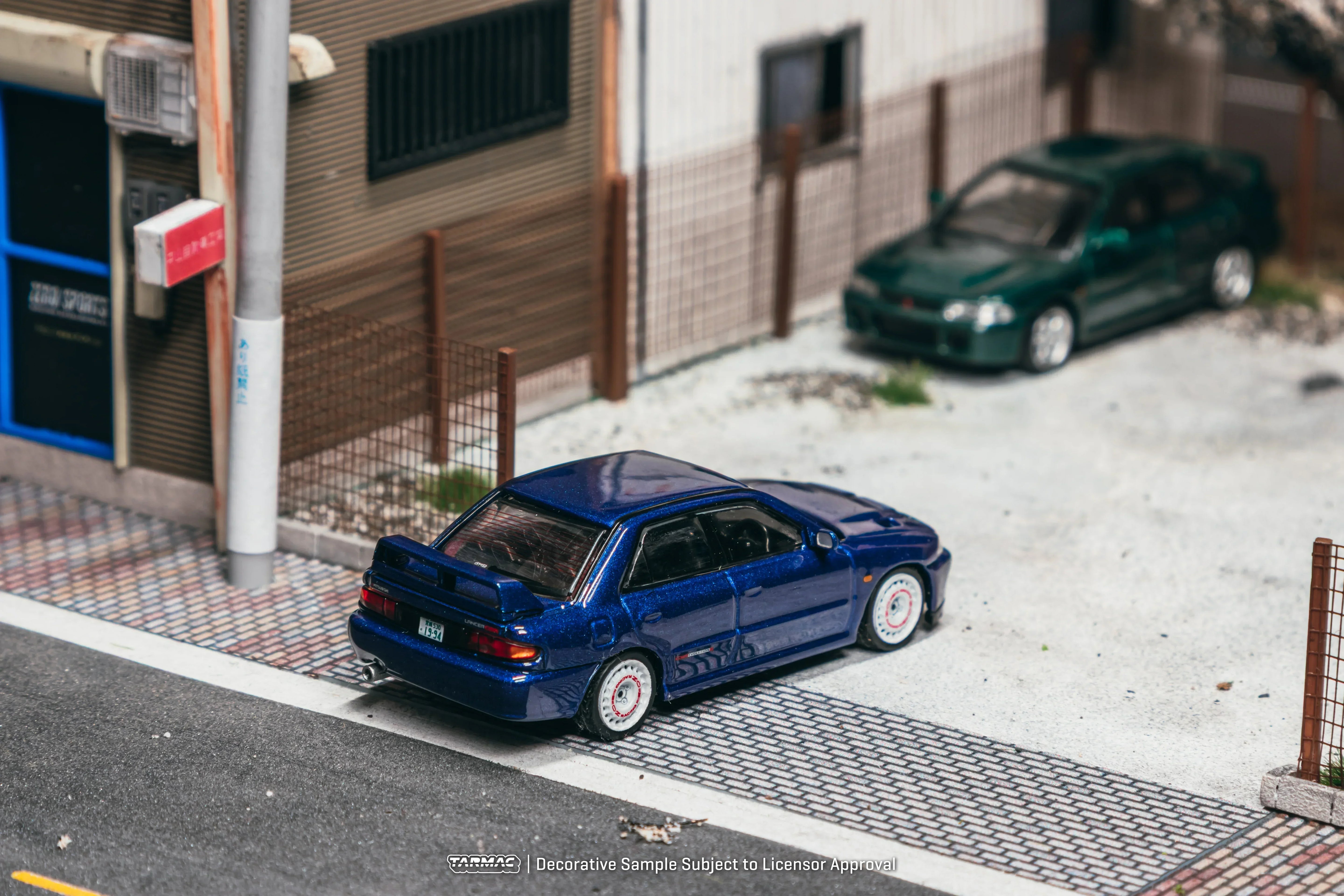 Premium scale diecast model car – *PRE-ORDER* Mitsubishi Lancer GSR Evolution II Chance of Chase Car, 1:64 Scale (Blue) Blister Pack Collectible