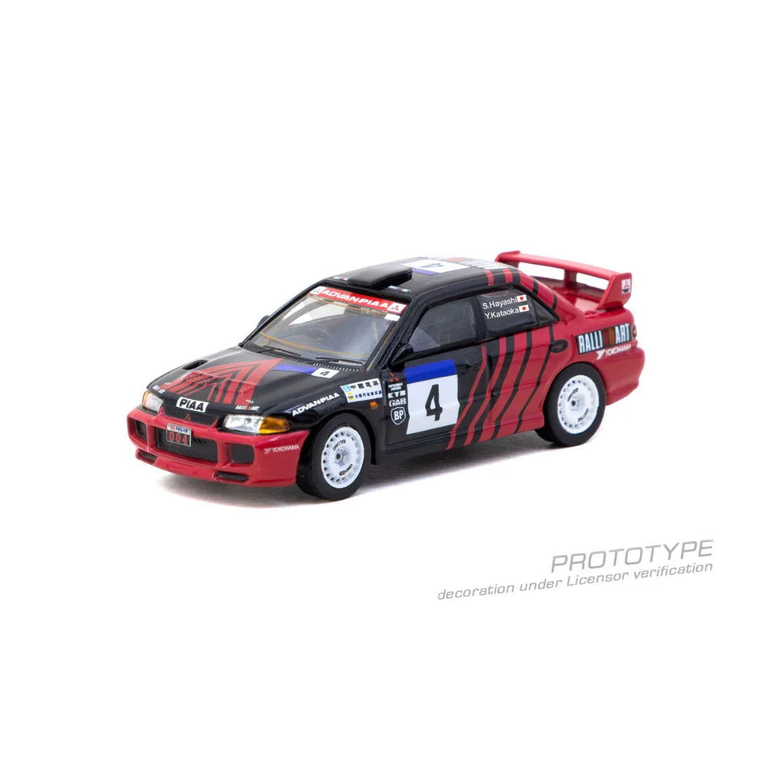 Premium scale diecast model car – *PRE-ORDER* Mitsubishi Lancer Evolution III China Rally Yoshihiro Kataoka / Satoshi Hayashi (Chance of Chase Car) 1998, 1:64 Scale Collectible