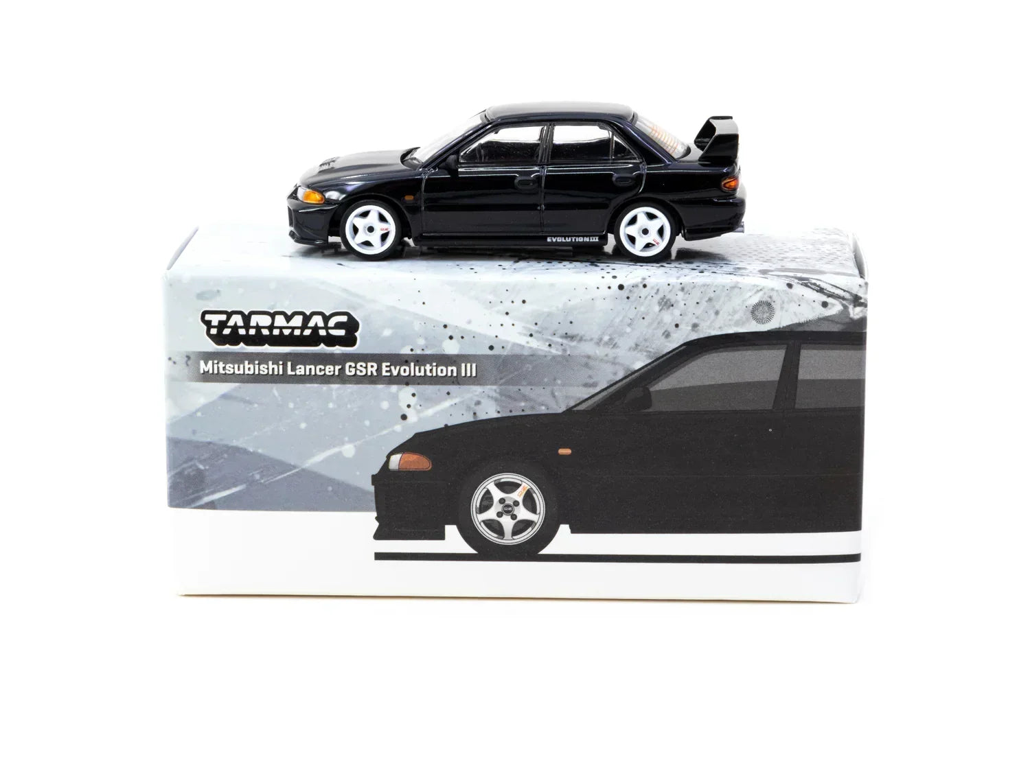 Premium scale diecast model car – Mitsubishi Lancer GSR Evolution III - Global64, 1:64 Scale (Black) Collectible