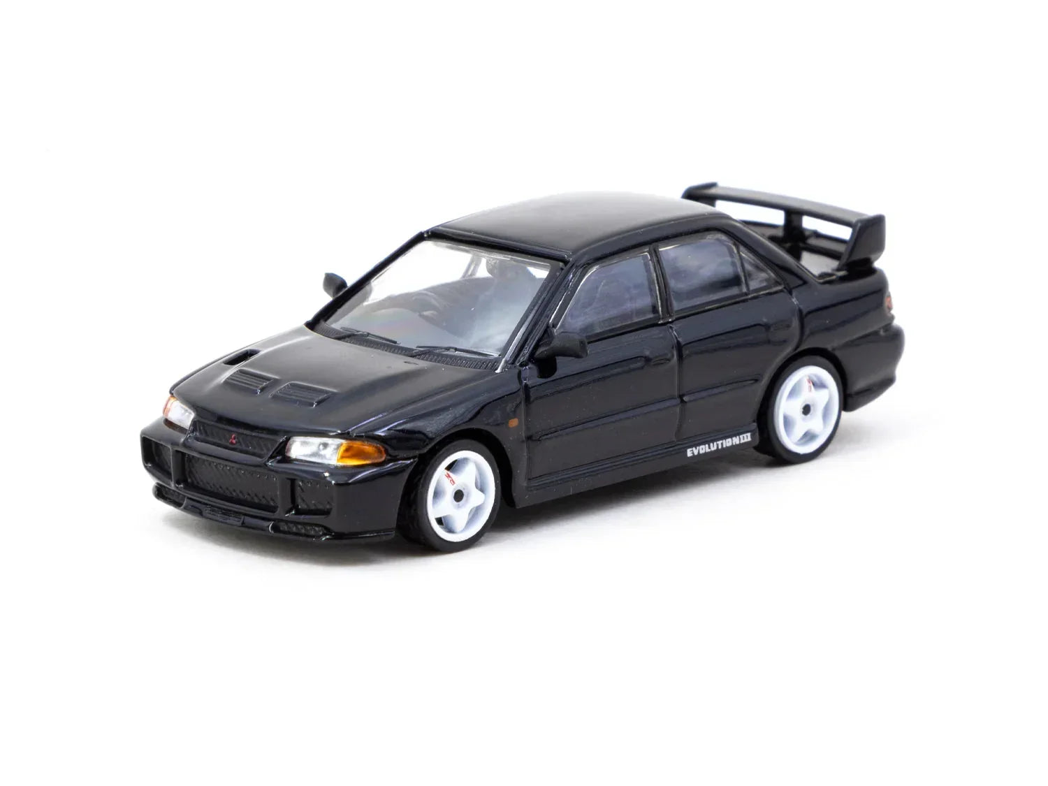 Premium scale diecast model car – Mitsubishi Lancer GSR Evolution III - Global64, 1:64 Scale (Black) Collectible