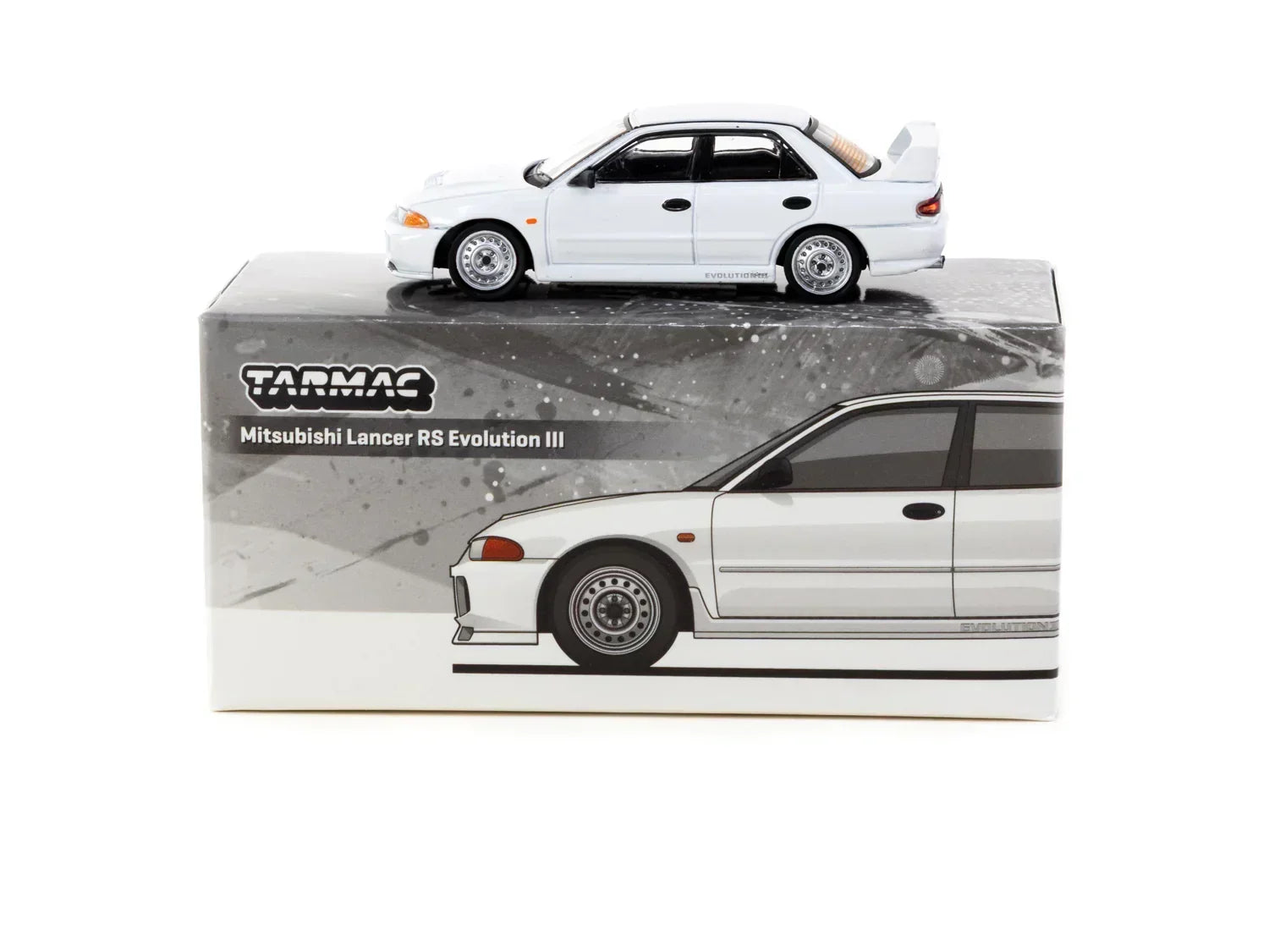 Premium scale diecast model car – Mitsubishi Lancer Evolution III Lamley Special Edition - Global64, 1:64 Scale (White) Collectible