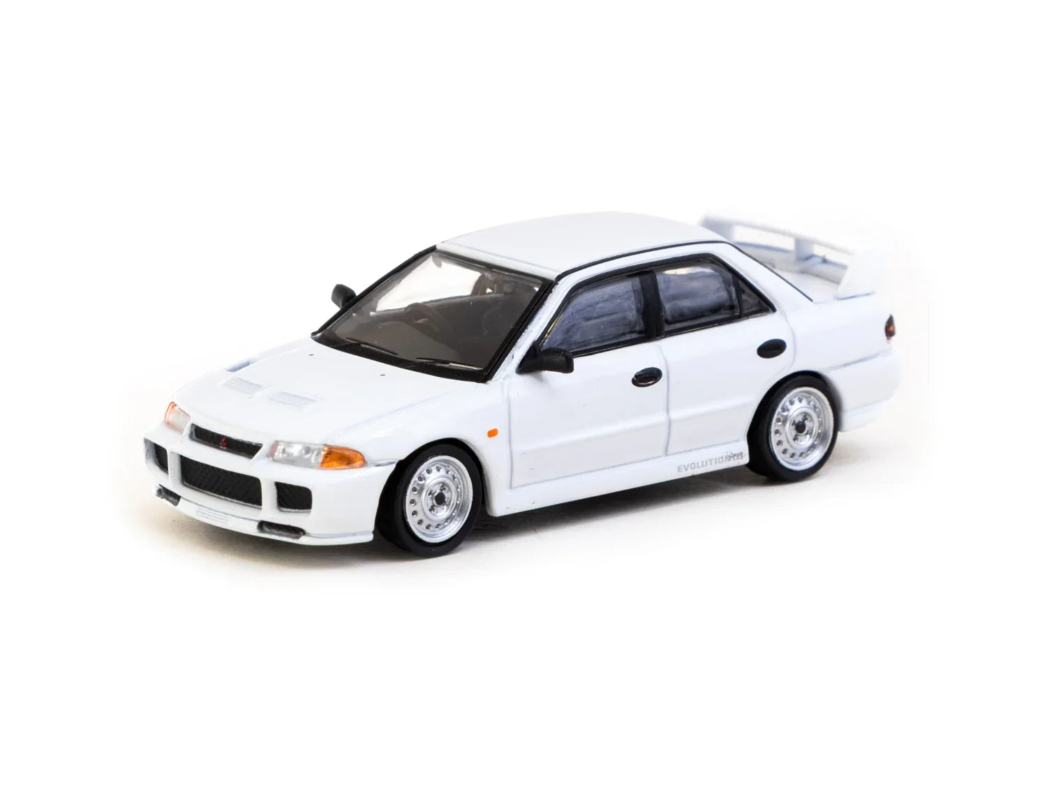 Premium scale diecast model car – Mitsubishi Lancer Evolution III Lamley Special Edition - Global64, 1:64 Scale (White) Collectible