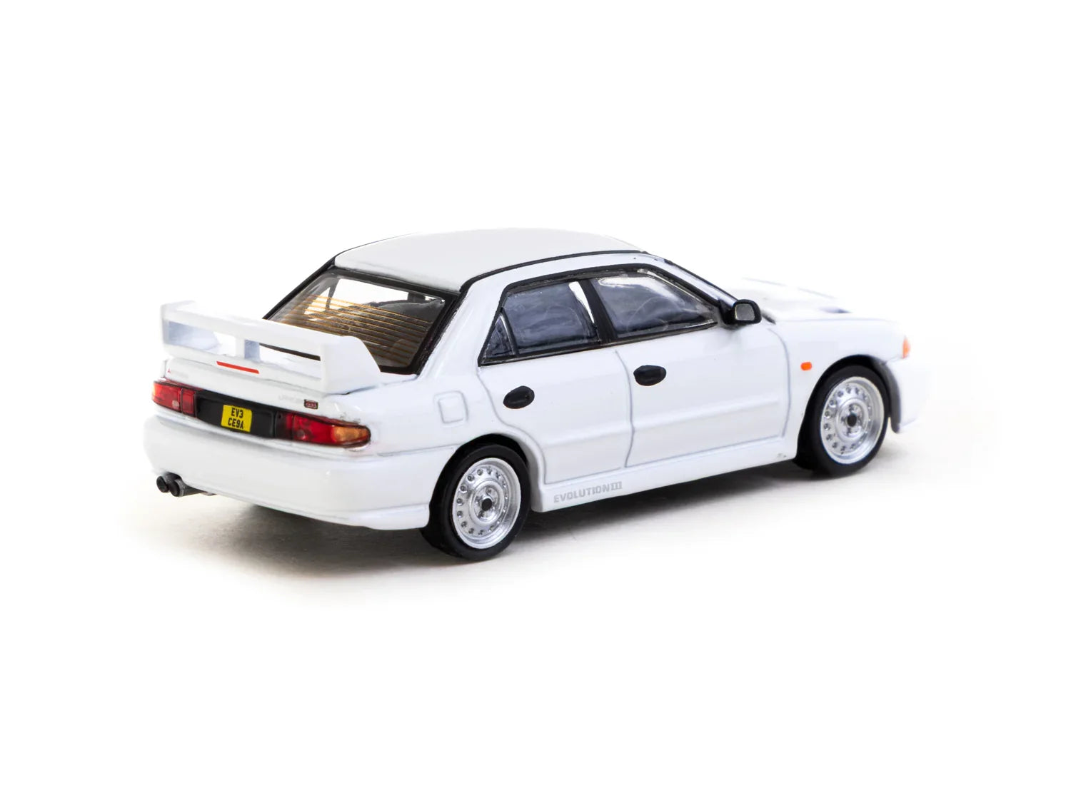 Premium scale diecast model car – Mitsubishi Lancer Evolution III Lamley Special Edition - Global64, 1:64 Scale (White) Collectible