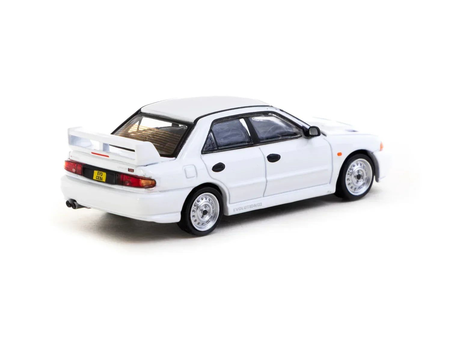 Premium scale diecast model car – Mitsubishi Lancer Evolution III Lamley Special Edition - Global64, 1:64 Scale (White) Collectible