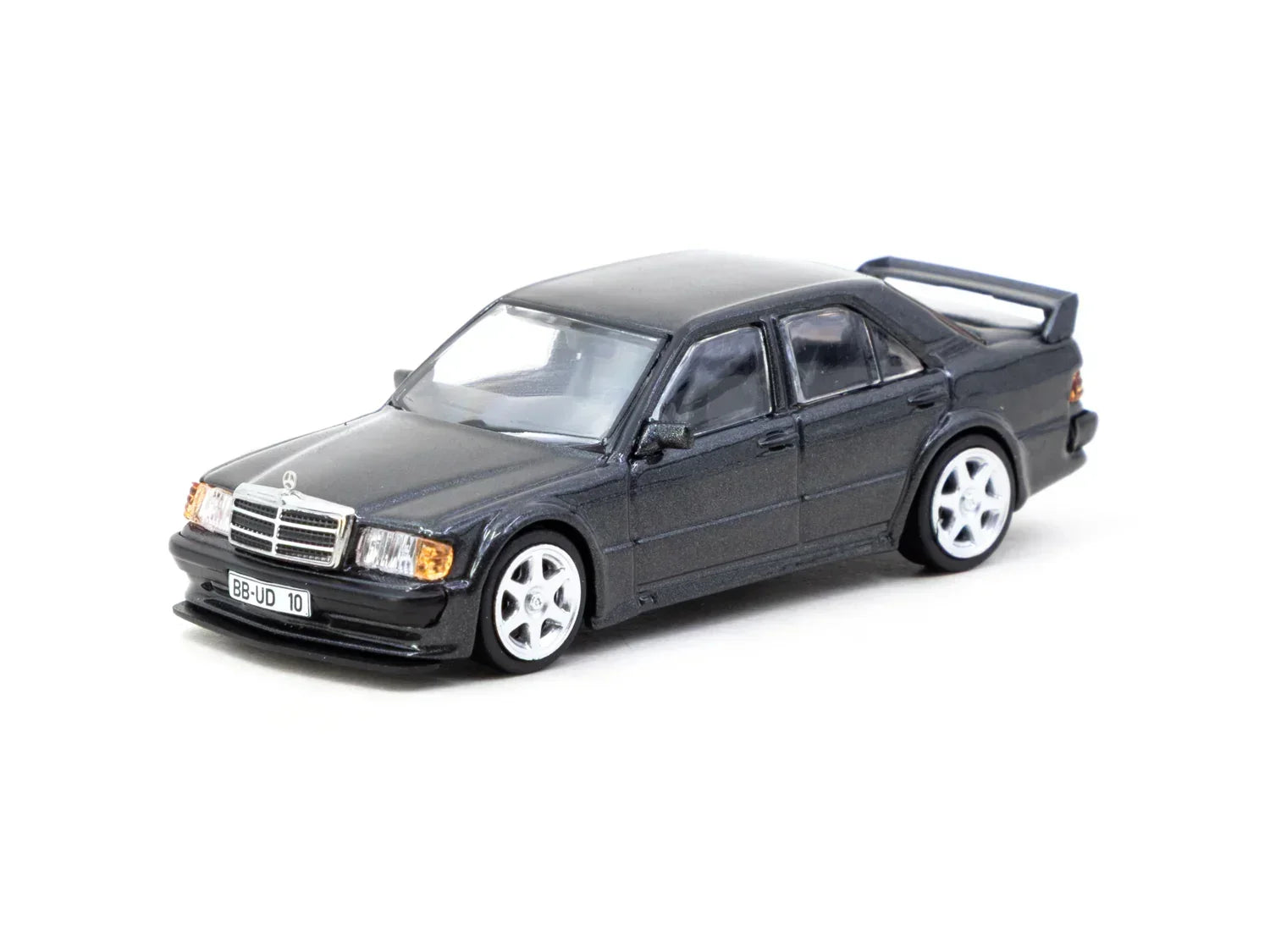 Premium scale diecast model car – Mercedes-Benz 190 E 2.5-16 EVO 1 - Global64, 1:64 Scale (Black) Collectible