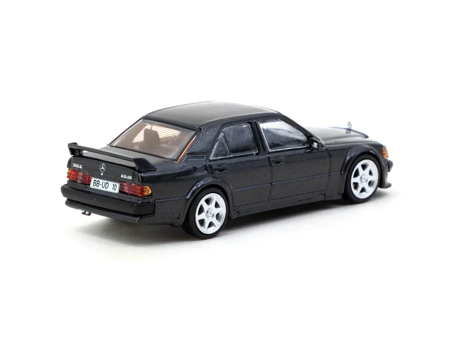 Premium scale diecast model car – Mercedes-Benz 190 E 2.5-16 EVO 1 - Global64, 1:64 Scale (Black) Collectible