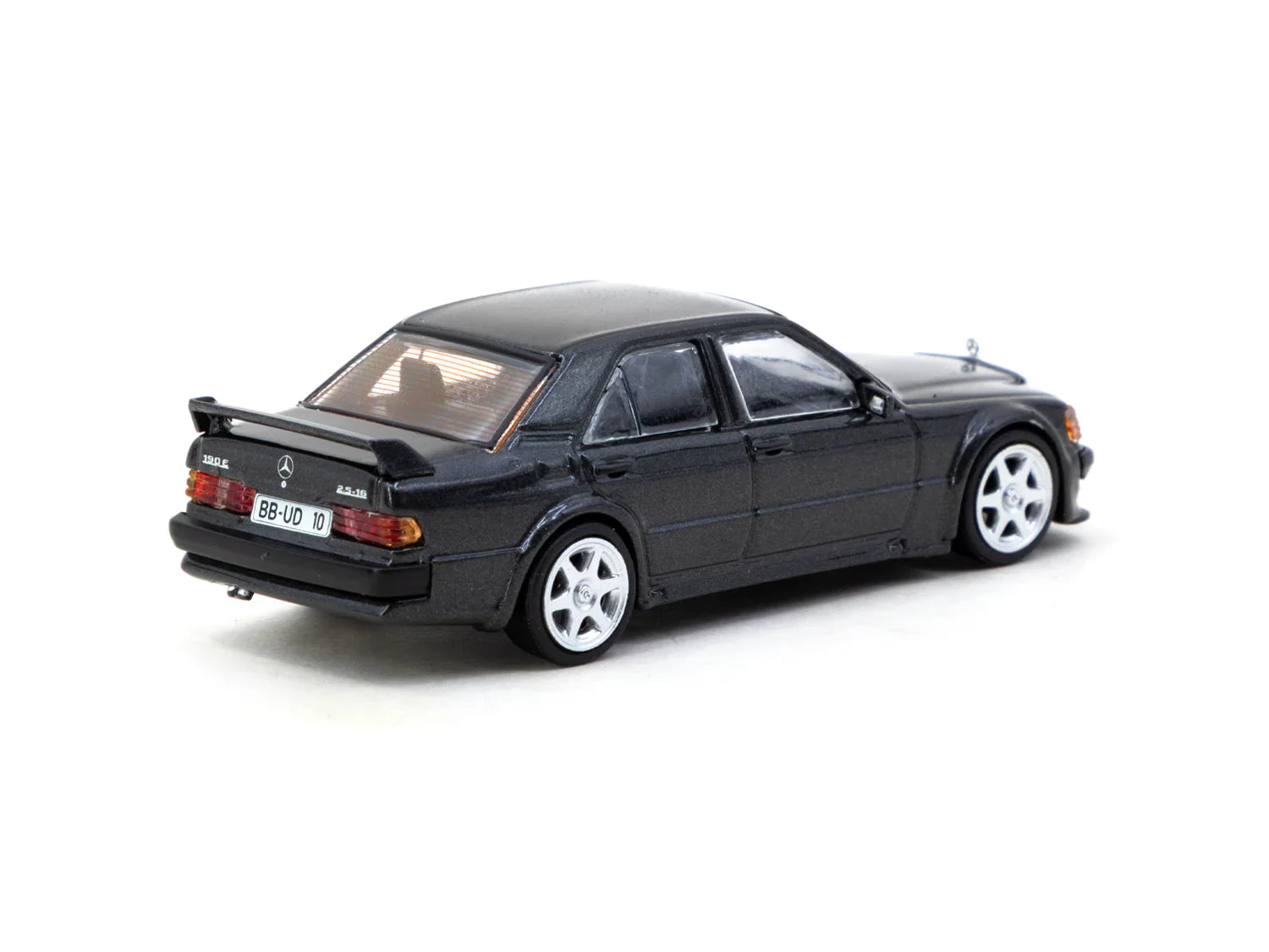 Premium scale diecast model car – Mercedes-Benz 190 E 2.5-16 EVO 1 - Global64, 1:64 Scale (Black) Collectible