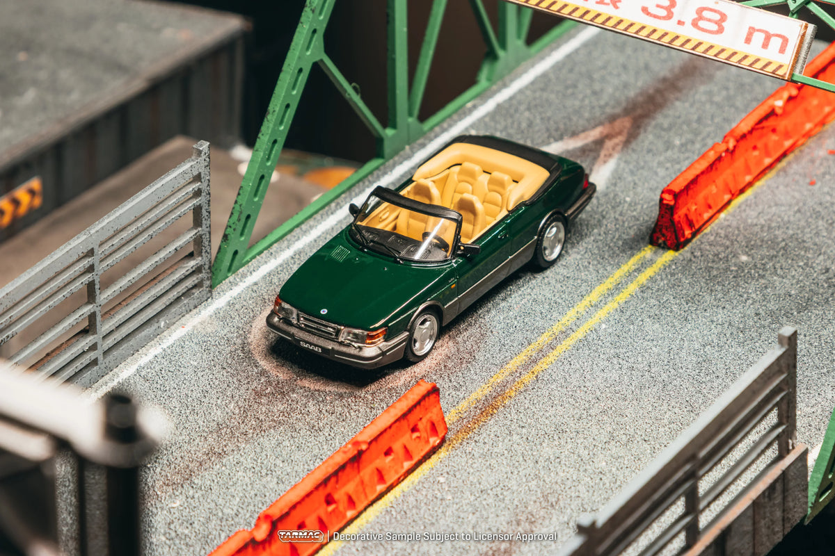 Premium scale diecast model car – *PRE-ORDER* Saab 900 Turbo Convertible Chance of Chase Car, 1:64 Scale (Green) Collectible