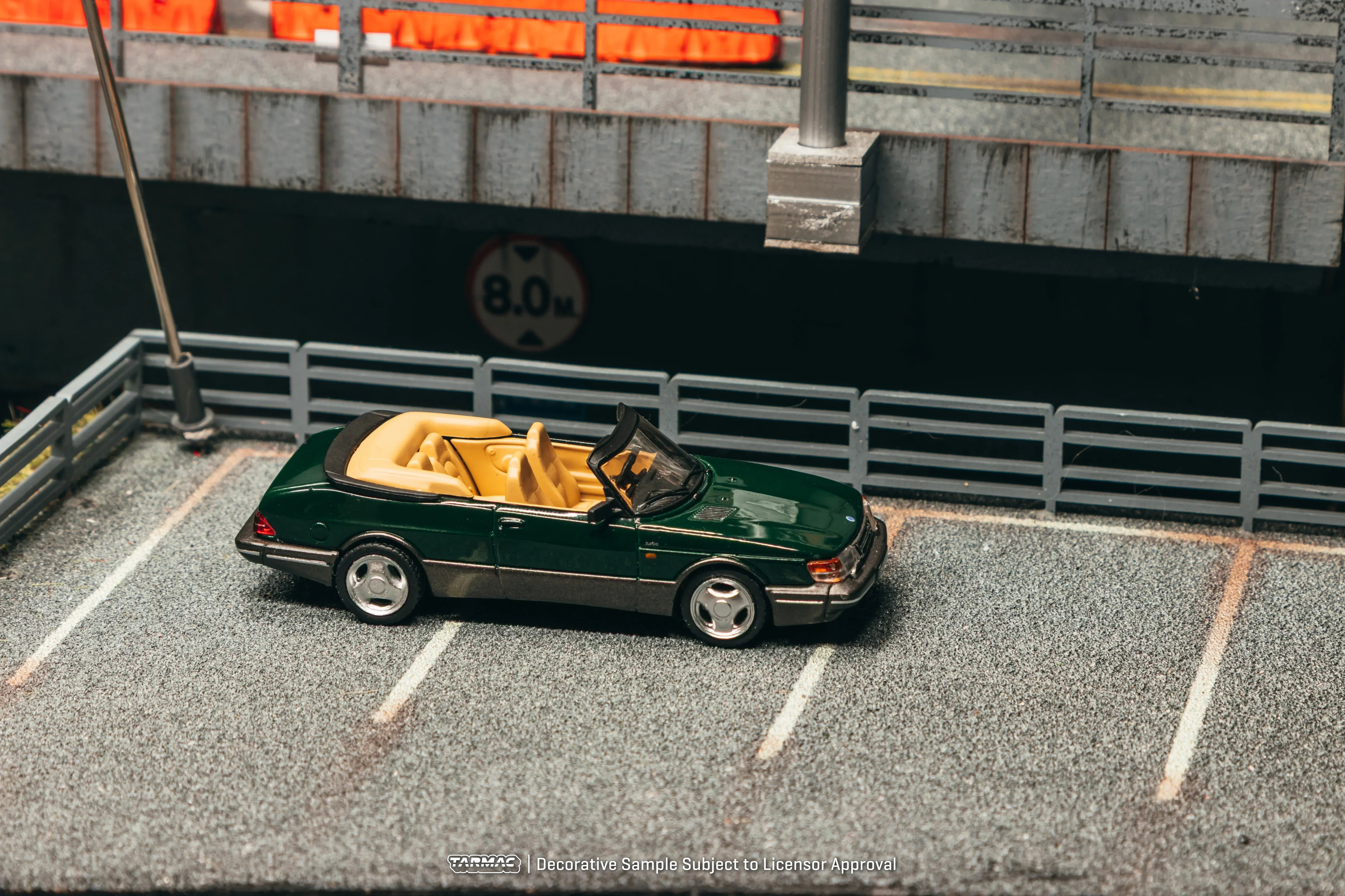 Premium scale diecast model car – *PRE-ORDER* Saab 900 Turbo Convertible Chance of Chase Car, 1:64 Scale (Green) Collectible