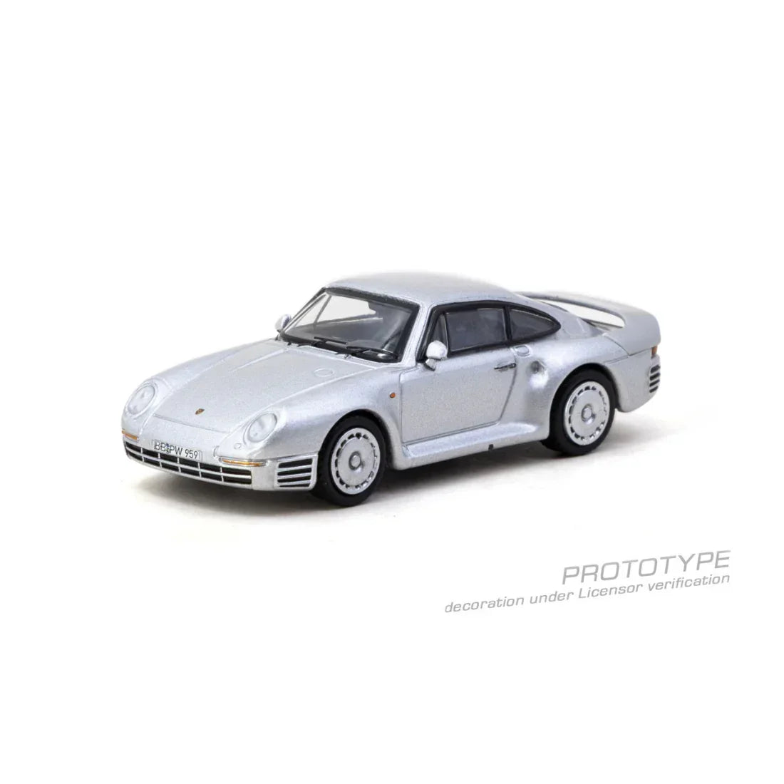 Premium scale diecast model car – *PRE-ORDER* Porsche 959 Chance of Chase Car, 1:64 Scale (Silver) Collectible