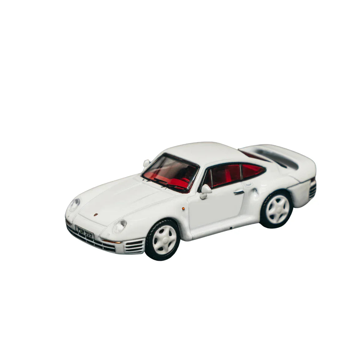 Premium scale diecast model car – *PRE-ORDER* Porsche 959 Chance of Chase Car (Model Car + Trading Cards Combo Set), 1:64 Scale (White) Collectible