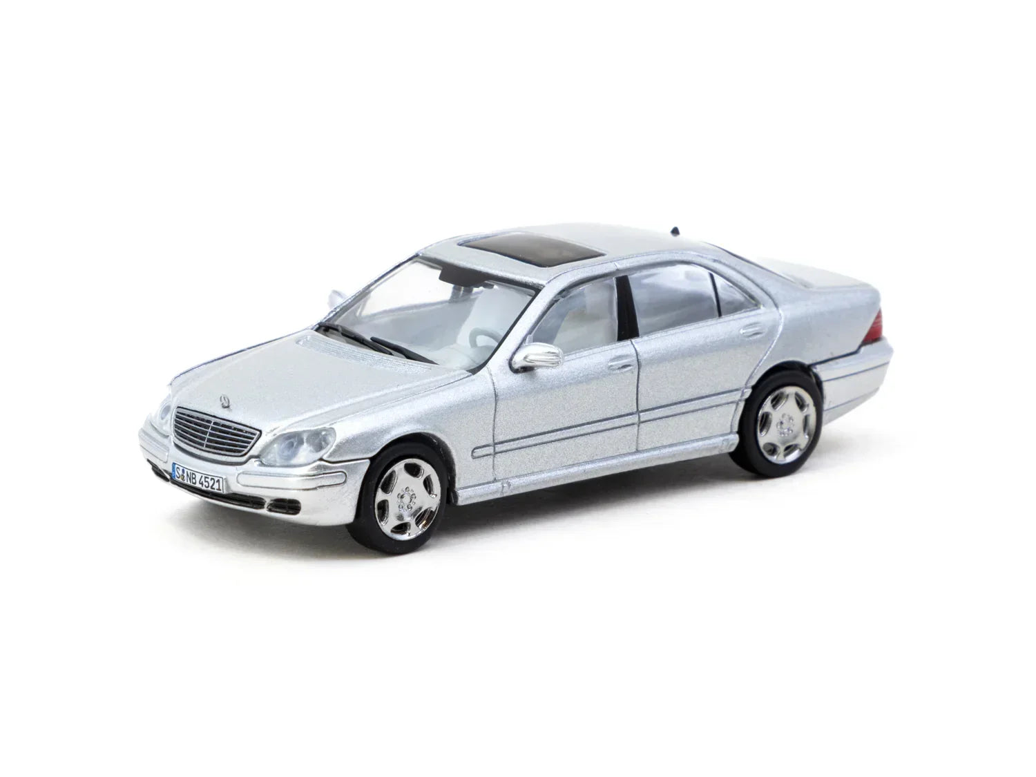 Premium scale diecast model car – Mercedes-Benz S Class Brilliant - Global64, 1:64 Scale (Silver) Collectible
