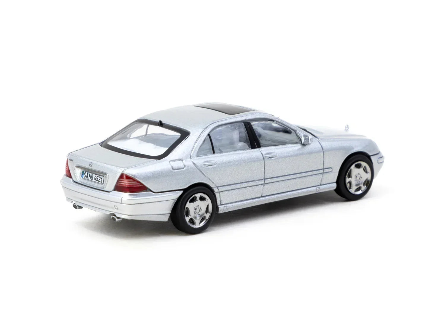 Premium scale diecast model car – Mercedes-Benz S Class Brilliant - Global64, 1:64 Scale (Silver) Collectible