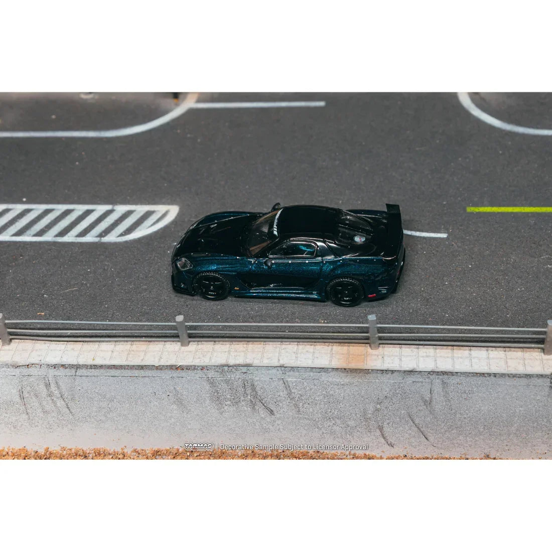 Premium scale diecast model car – *PRE-ORDER* Mazda RX-7 VeilSide Fortune7 Chance of Chase Car, 1:64 Scale (Dark Blue / Black) Collectible