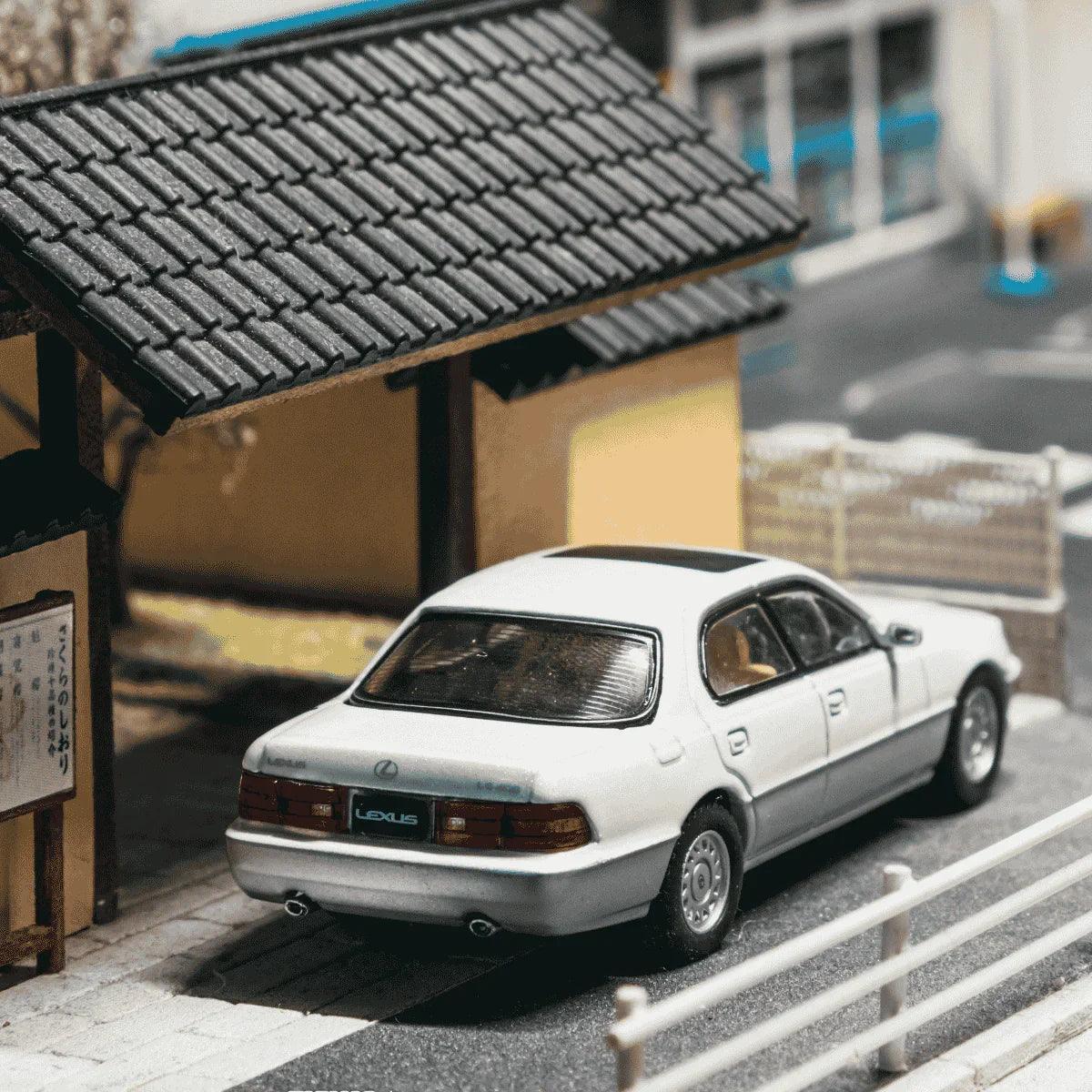Premium scale diecast model car – *PRE-ORDER* Lexus LS400 (UCF10) Chance of Chase Car, 1:64 Scale (Pearl White) Collectible