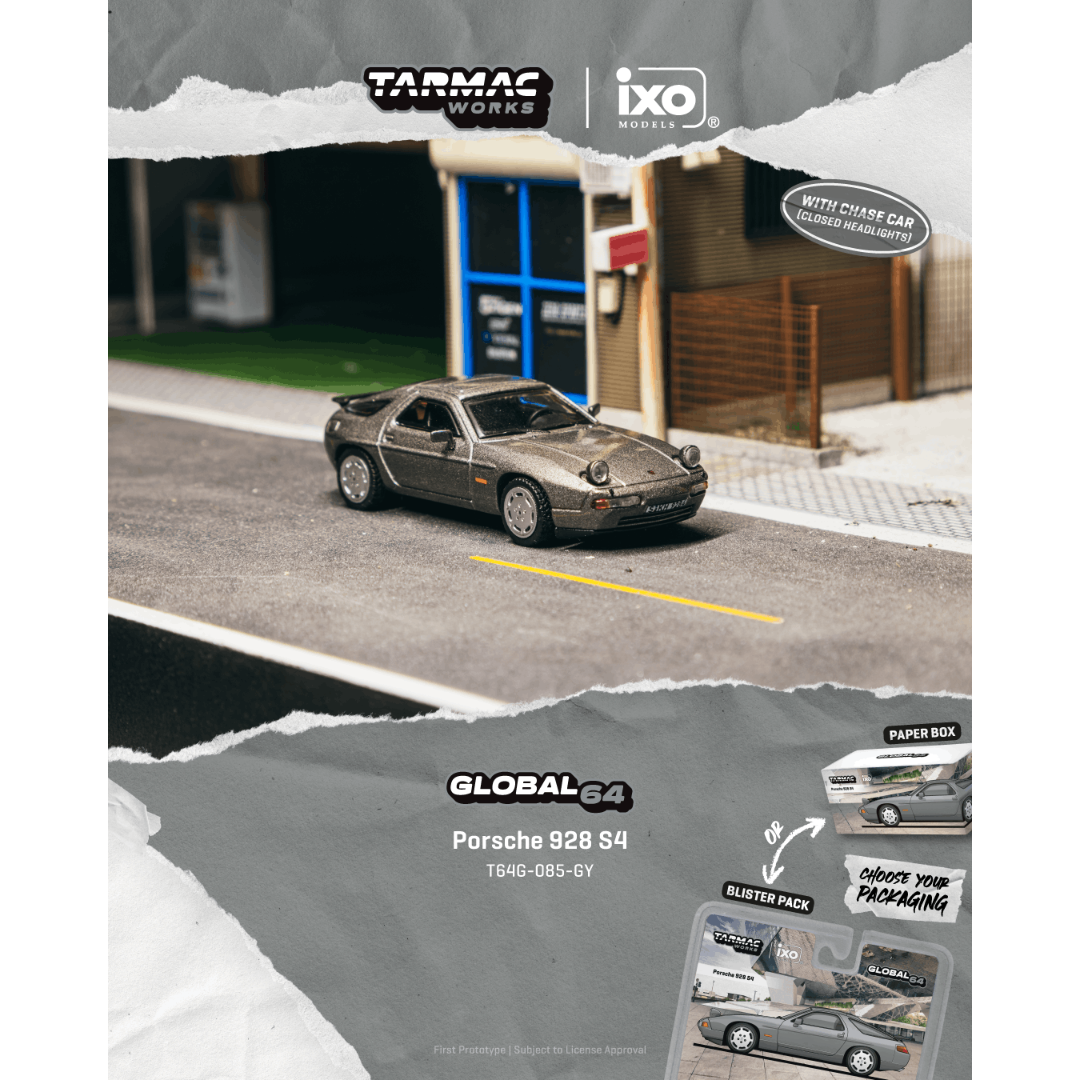 *PRE-ORDER* Porsche 928 S4 Grey Metallic (Chance of Chase Car), 1:64 Scale