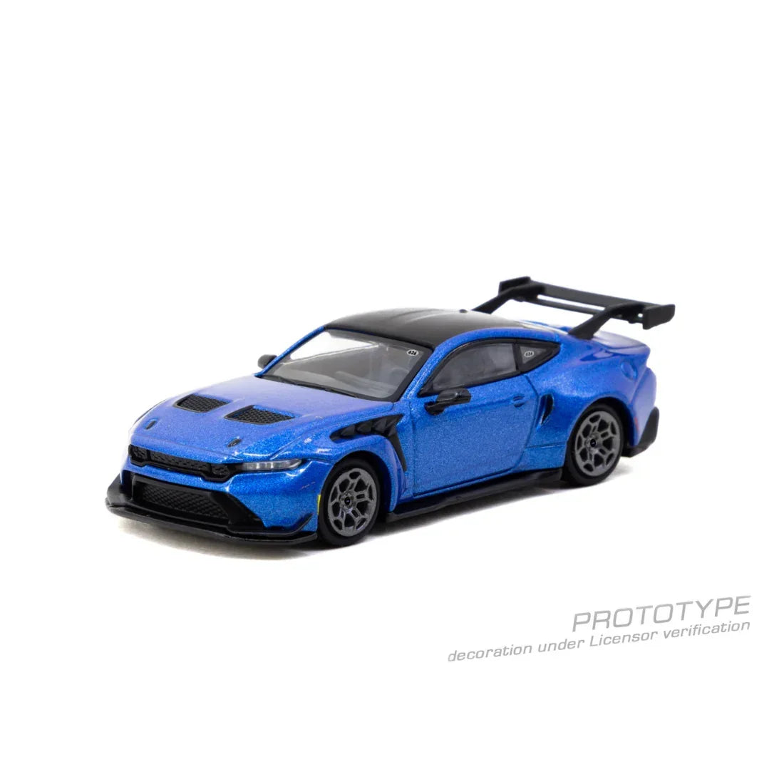 Premium scale diecast model car – *PRE-ORDER* Ford Mustang GTD Chance of Chase Car, 1:64 Scale (Blue) Collectible