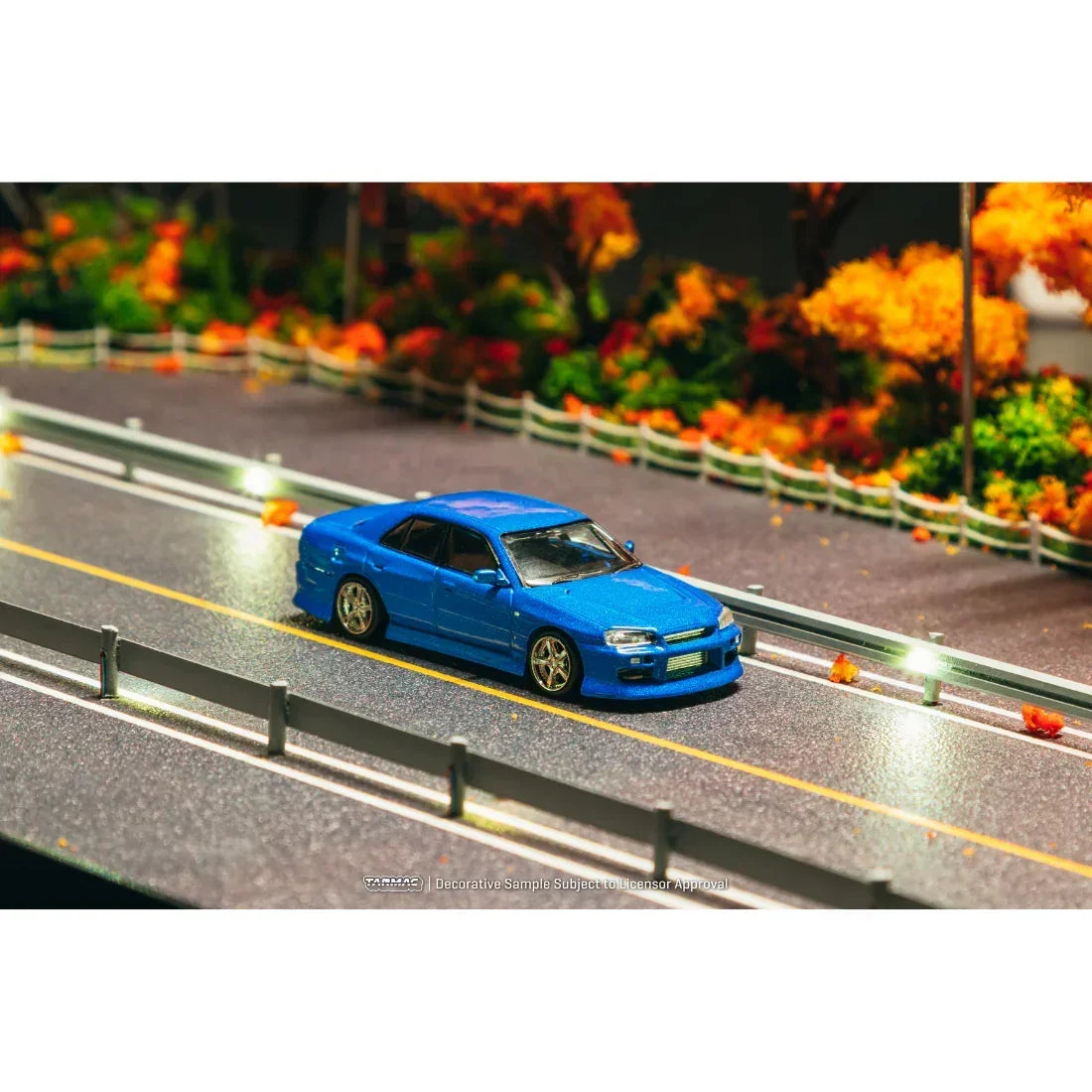 Premium scale diecast model car – *PRE-ORDER* URAS Skyline ER34 Chance of Chase Car, 1:64 Scale (Blue) Collectible