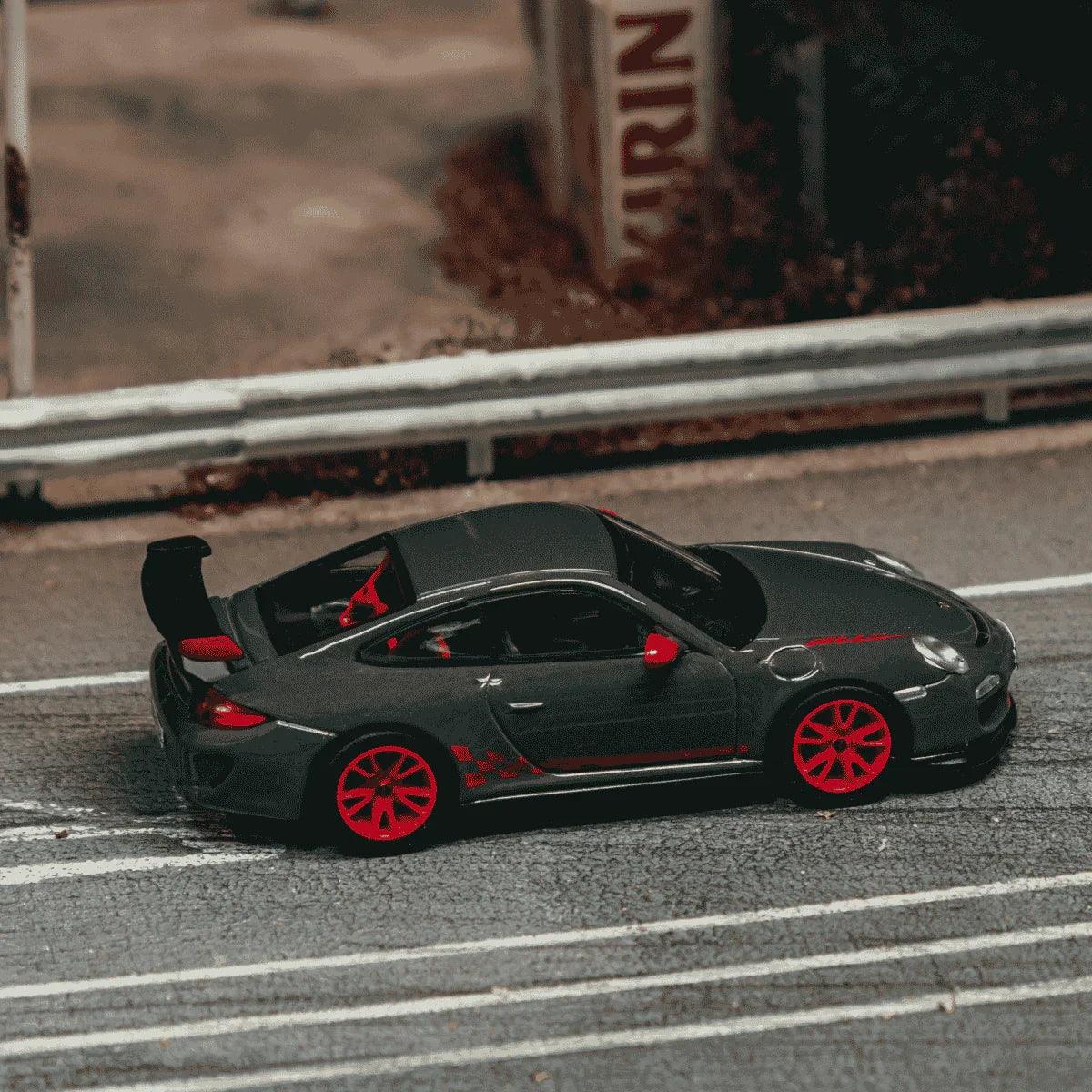Premium scale diecast model car – *PRE-ORDER* X iXO Models Porsche 911 GT3 RS (997.2) Chance of Chase Car, 1:64 Scale (Grey) Collectible