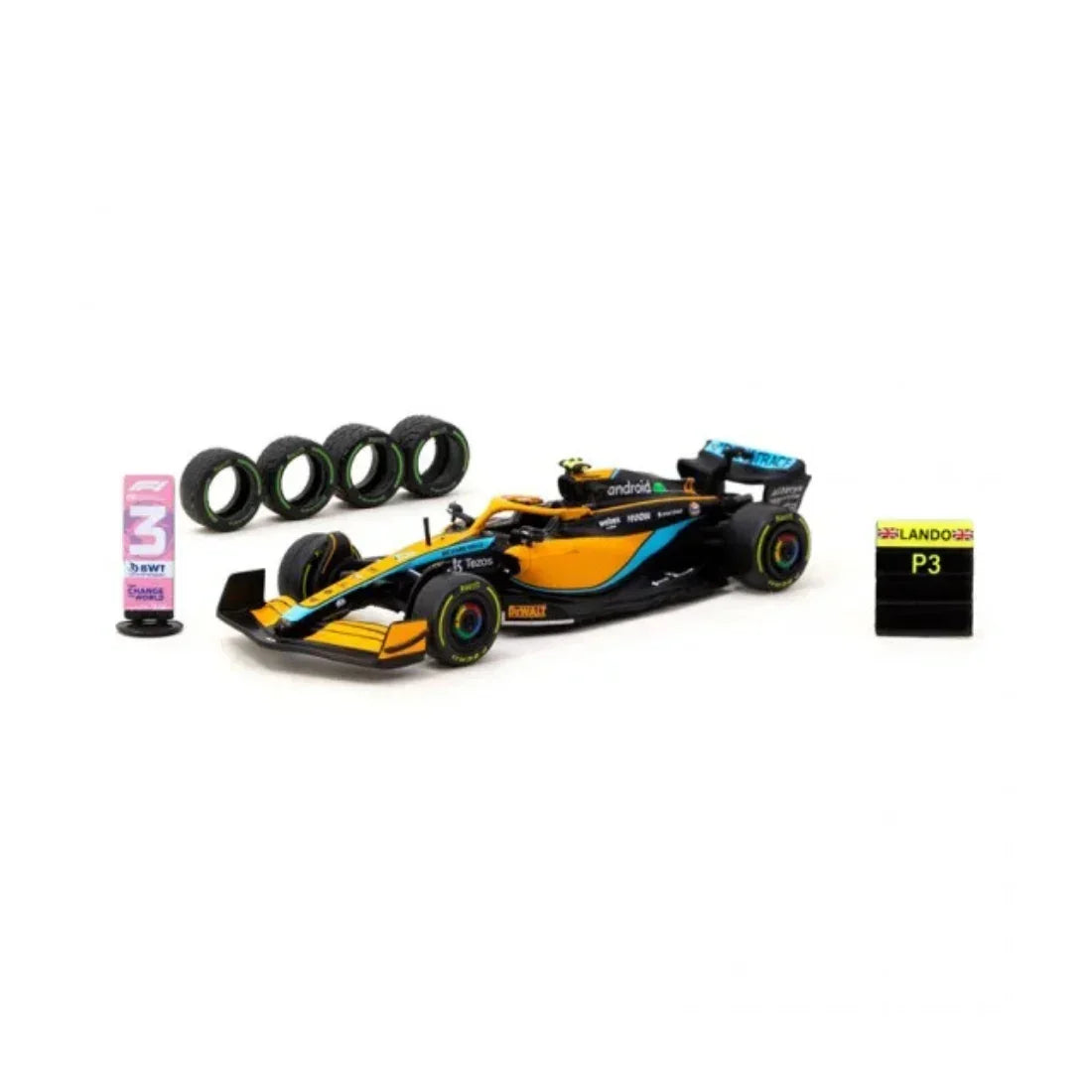 Premium scale diecast model car – McLaren MCL36 Emilia Romagna Grand Prix #4 Lando Norris 2022, 1:64 Scale Collectible