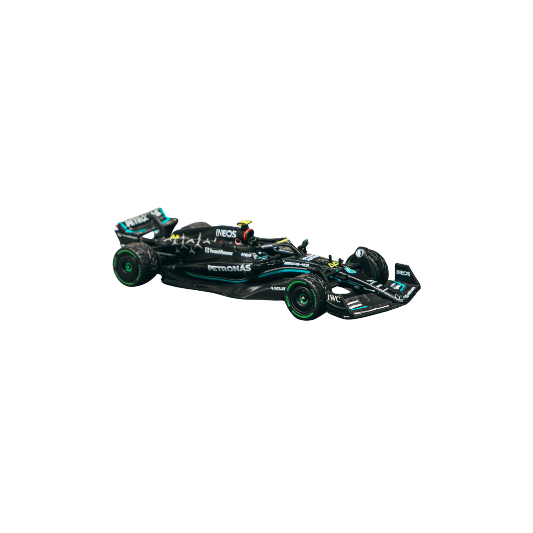 Premium scale diecast model car – Mercedes-AMG F1 W14 E Performance Monaco Grand Prix Lewis Hamilton 2023, 1:64 Scale Collectible
