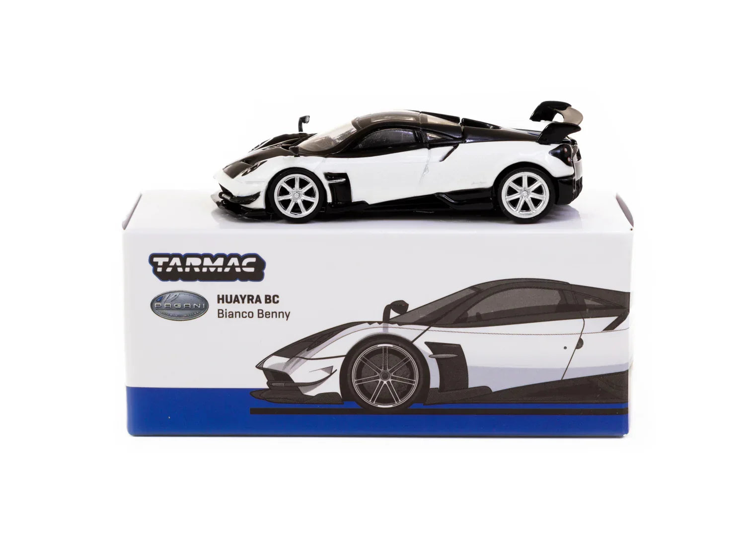 Premium scale diecast model car – Pagani Huayra BC Bianco Benny - Global64, 1:64 Scale (White) Collectible
