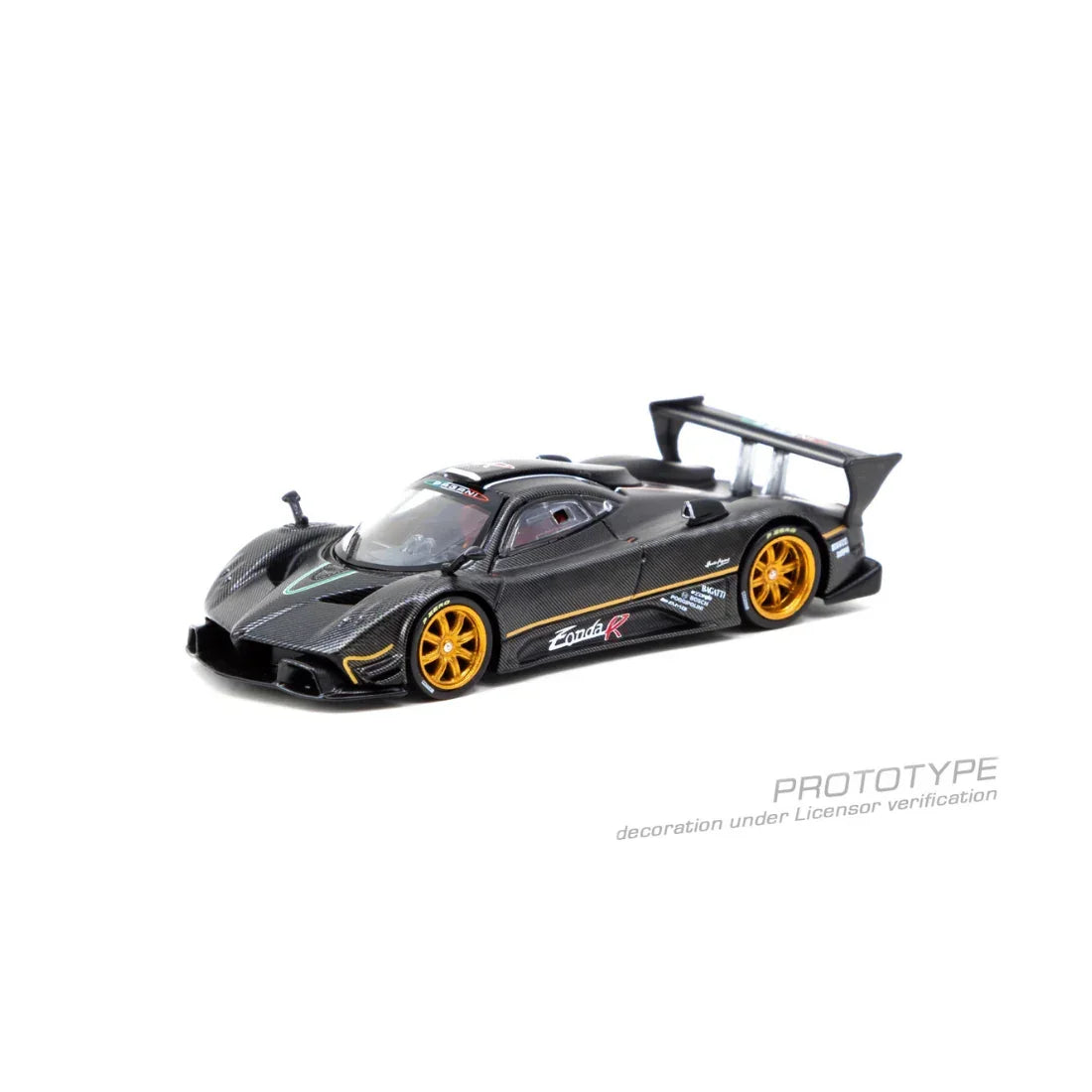 Premium scale diecast model car – *PRE-ORDER* Pagani Zonda R Matte Exposed Carbon Fiber, 1:64 Scale Collectible