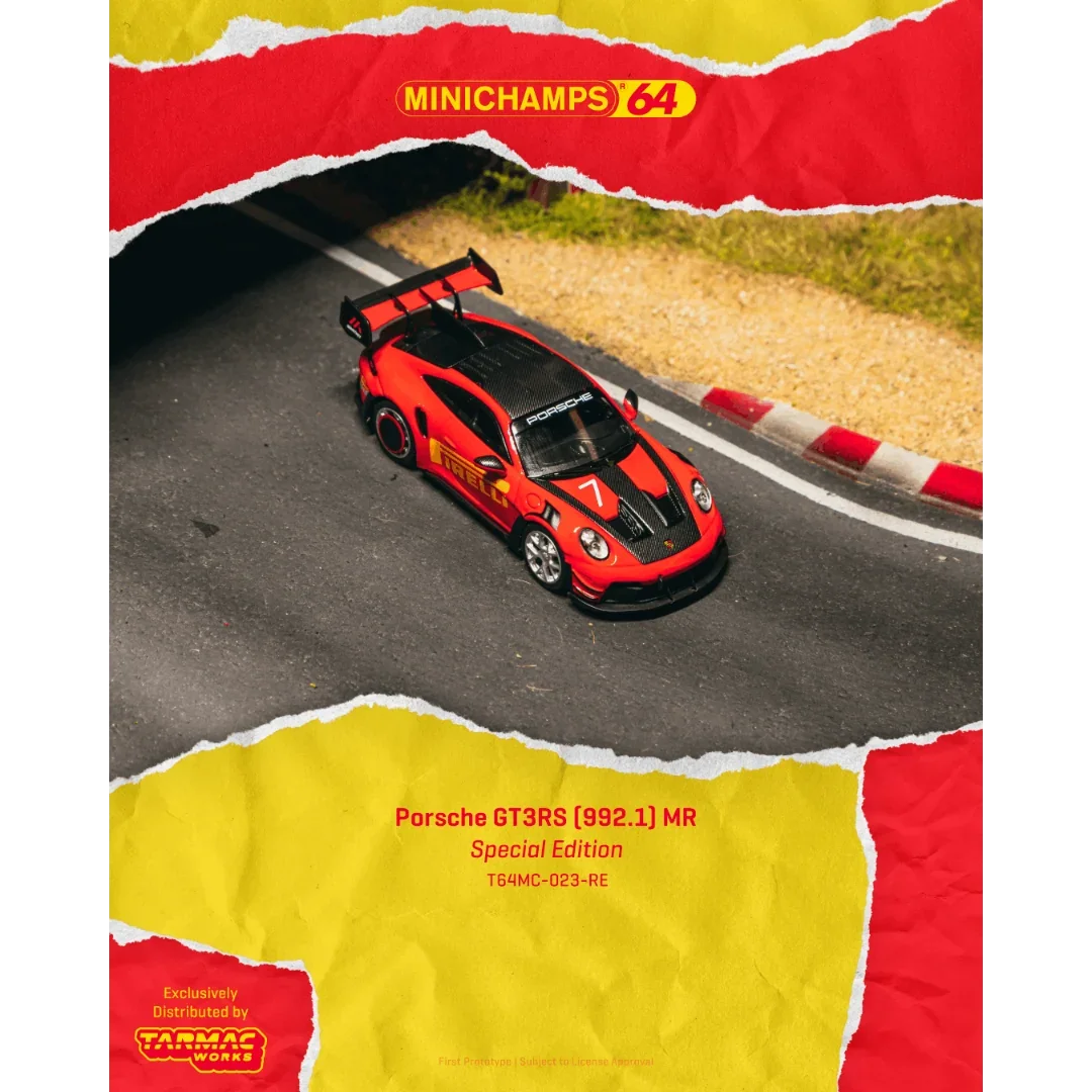 Premium scale diecast model car – *PRE-ORDER* Porsche GT3RS (992.1) MR, 1:64 Scale (Red) Collectible