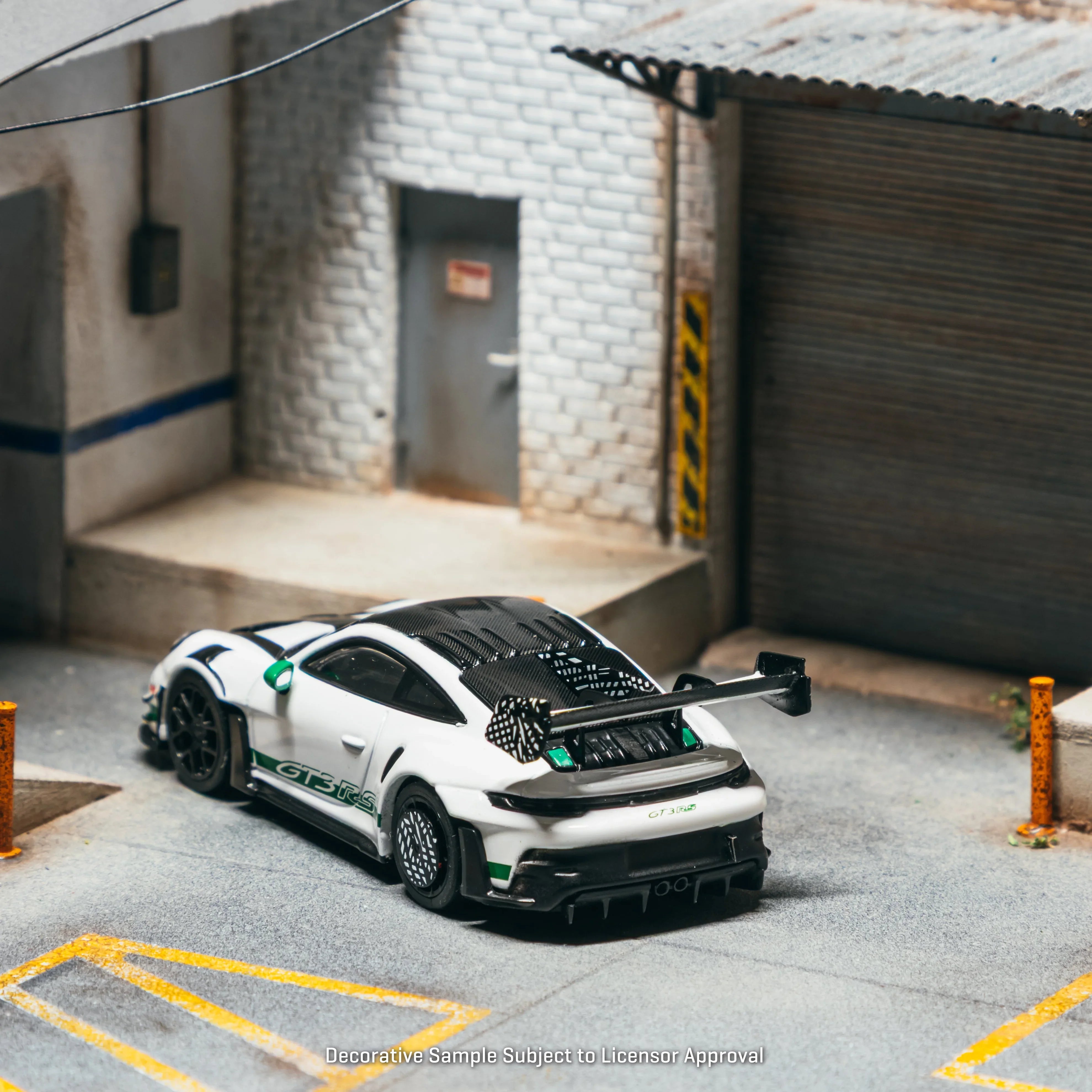 Premium scale diecast model car – *PRE-ORDER* Porsche GT3RS(992.1) MR, 1:64 Scale (White Green) Collectible