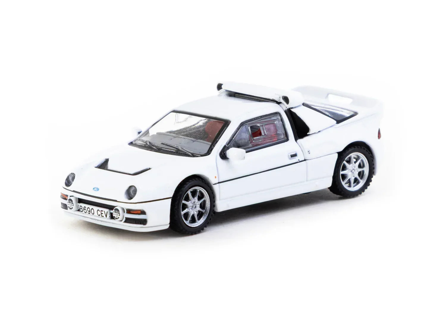 Premium scale diecast model car – Ford RS200 - Hobby64, 1:64 Scale (White) Collectible