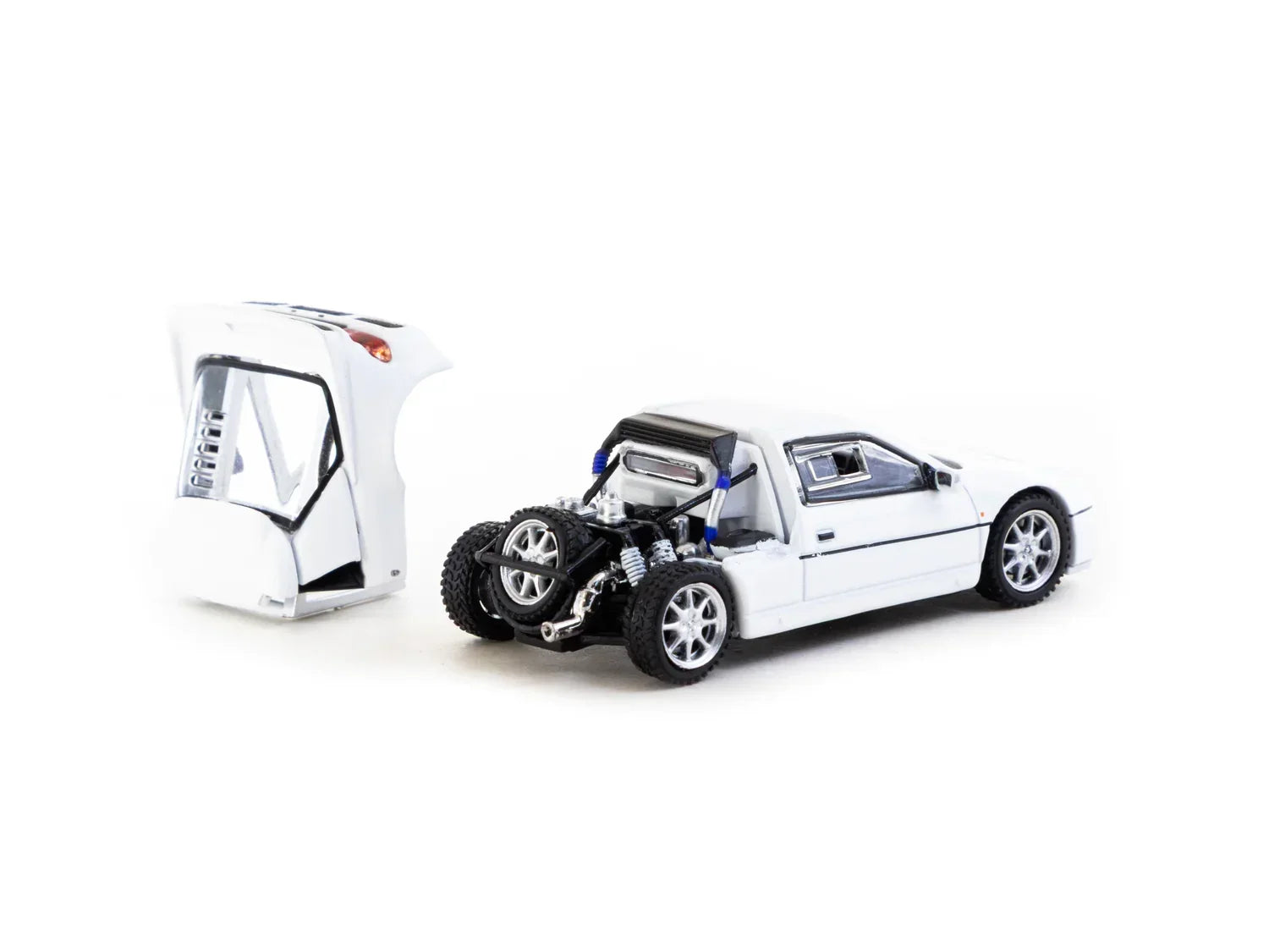 Premium scale diecast model car – Ford RS200 - Hobby64, 1:64 Scale (White) Collectible