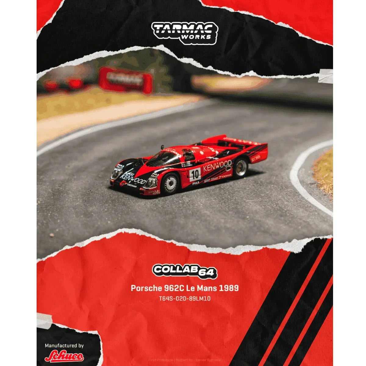 Premium scale diecast model car – *PRE-ORDER* Porsche 962C Le Mans 1989 #10 (Chance of Chase Car), 1:64 Scale Collectible