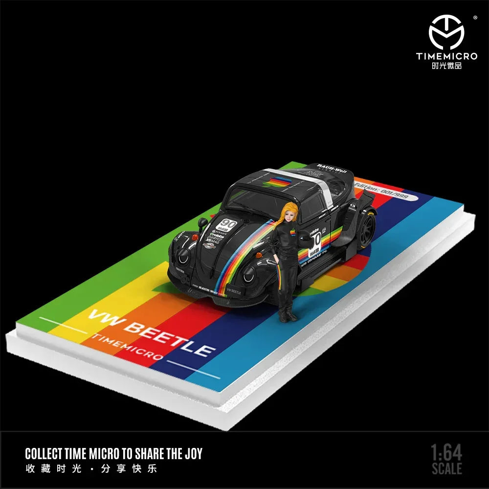 Premium scale diecast model car – *PRE-ORDER* Beetle - Black Apple - Doll Edition,1:64 Scale Collectible