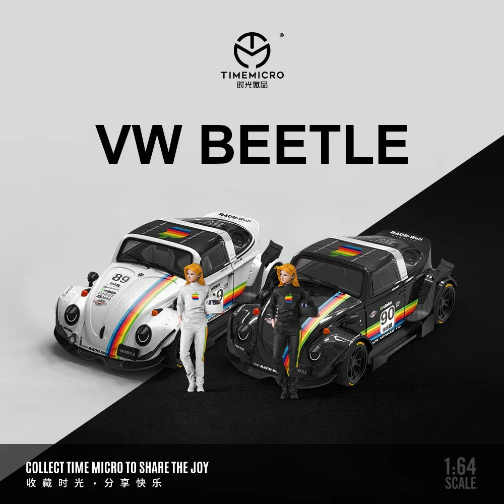 Premium scale diecast model car – *PRE-ORDER* Beetle - Black Apple - Doll Edition,1:64 Scale Collectible