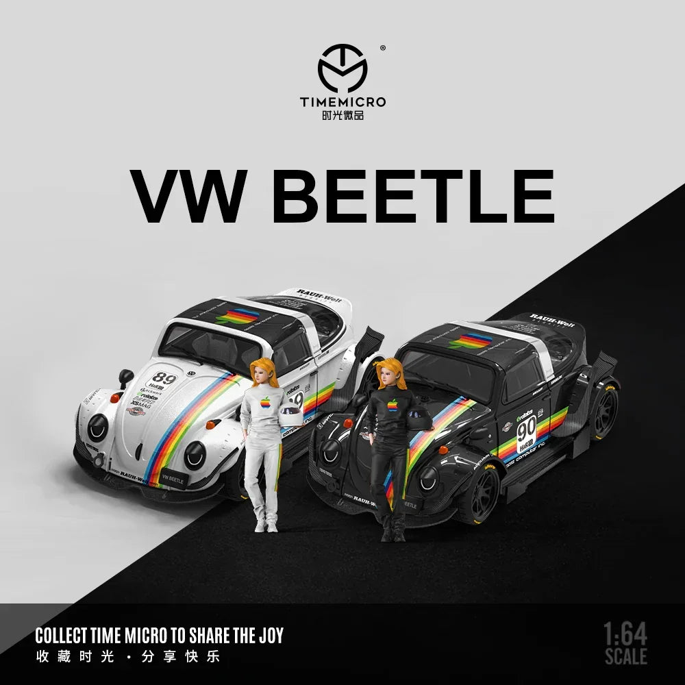 Premium scale diecast model car – *PRE-ORDER* Beetle - Black Apple - Doll Edition,1:64 Scale Collectible