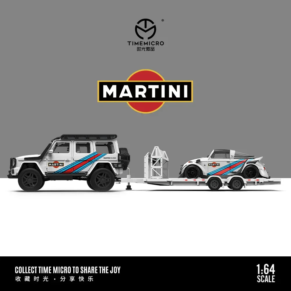 Premium scale diecast model car – *PRE-ORDER* Martini Trailer Set, 1:64 Scale Collectible