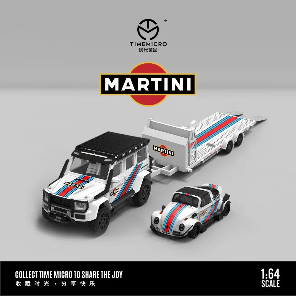 Premium scale diecast model car – *PRE-ORDER* Martini Trailer Set, 1:64 Scale Collectible