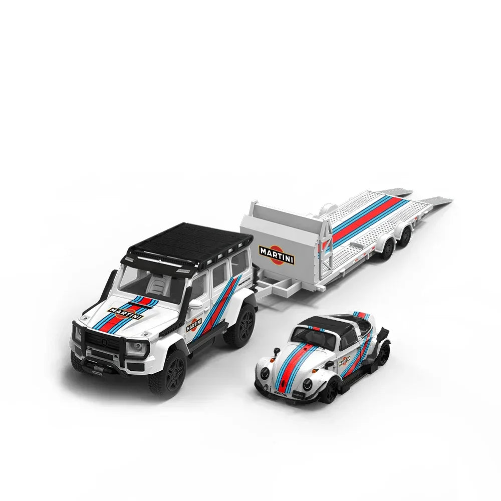 Premium scale diecast model car – *PRE-ORDER* Martini Trailer Set, 1:64 Scale Collectible