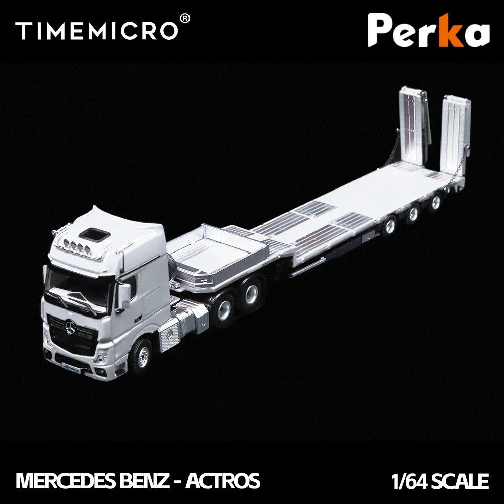 Premium scale diecast model car – *PRE-ORDER* Mercedes-Benz Mercedes-Benz Trailer Transporter, 1:64 Scale (White) Collectible
