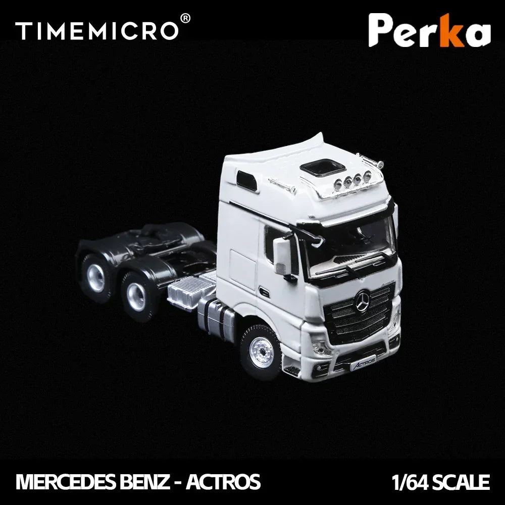 Premium scale diecast model car – *PRE-ORDER* Mercedes-Benz Mercedes-Benz Trailer Transporter, 1:64 Scale (White) Collectible