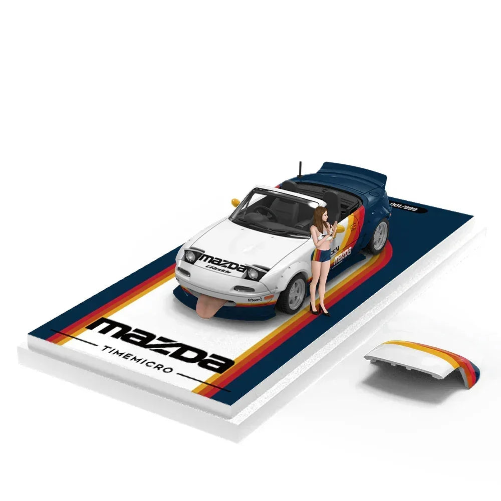 Premium scale diecast model car – *PRE-ORDER* Mazda MX5 Color Bar - Figure Edition, 1:64 Scale Collectible